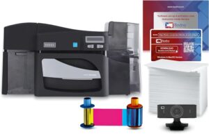 Fargo DTC4500e Dual Sided ID Card Printer & Complete Supplies Package with Bodno ID Software - Bronze Edition